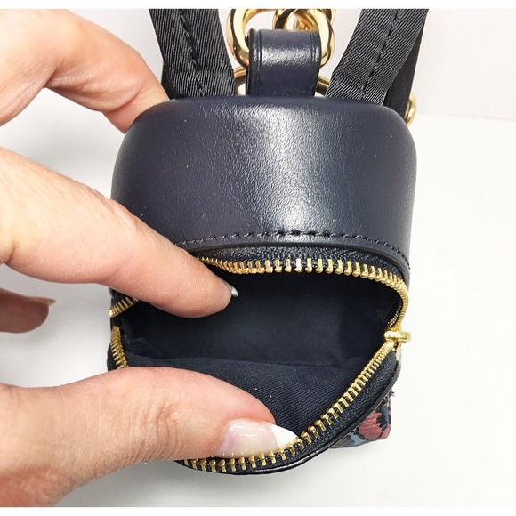 Coach Backpack Keychain Blue Bag Charm NWT - Picture 3 of 8